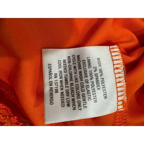 Thalia Sodi Strapless Lace Overlay Orange Dress Large - Picture 8 of 8